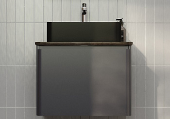 Тумба Morelle 60 подвесная антрацит/трюфель Mrl.01.60/P/A-T/RL