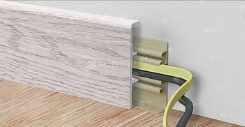 Напольный плинтус Rico Concept 80 Ясень арктик (2200*20*80 мм) — фото и характеристики